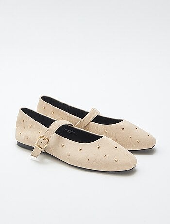 Platte ballerina's van imitatieleer