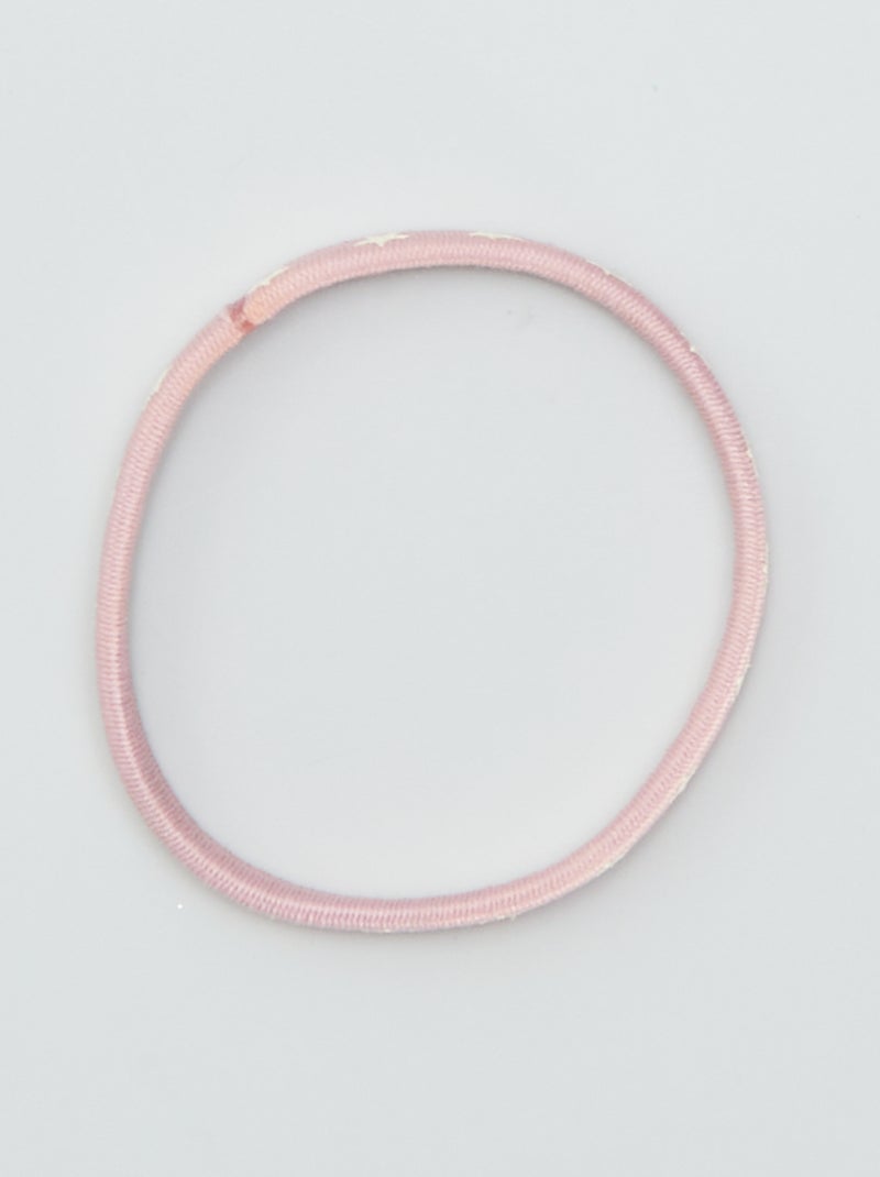 Platte, gekleurde haarelastiekjes ROSE - Kiabi