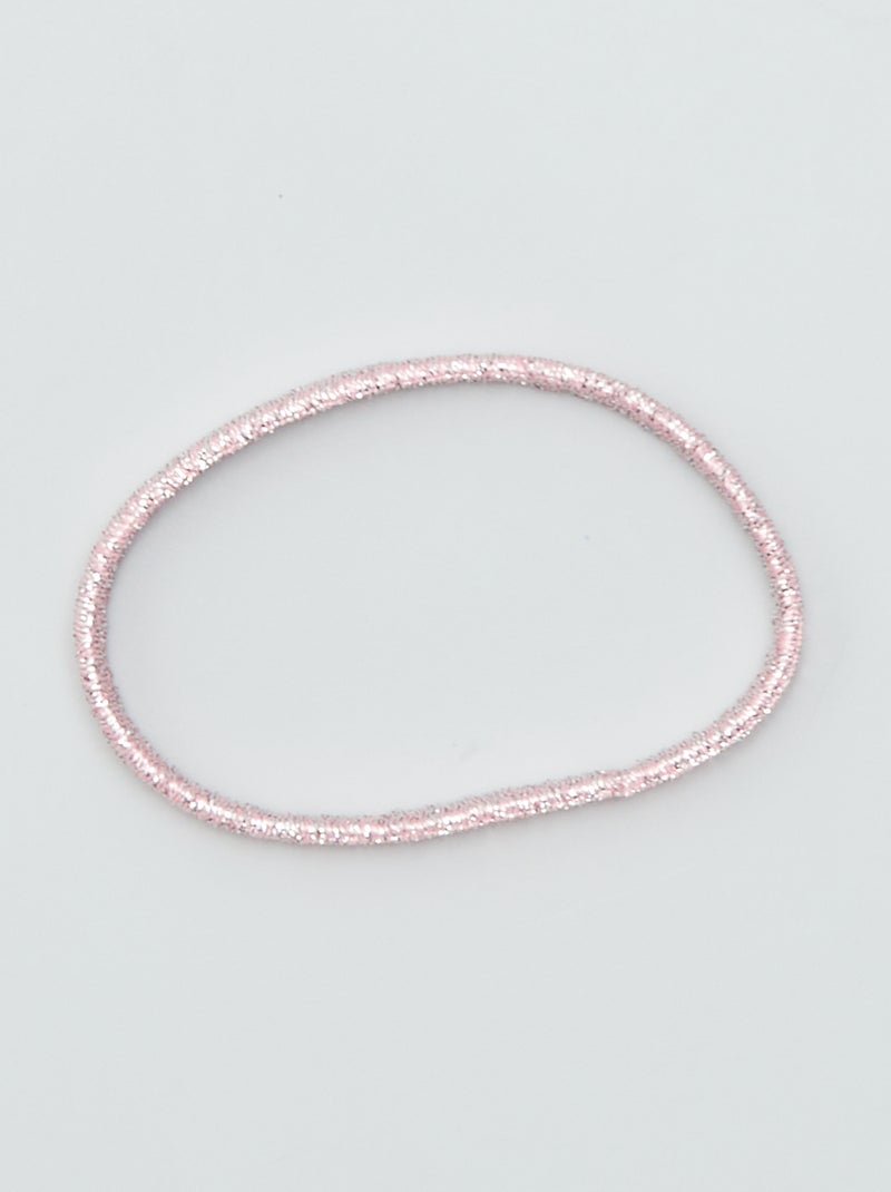 Platte, gekleurde haarelastiekjes ROSE - Kiabi