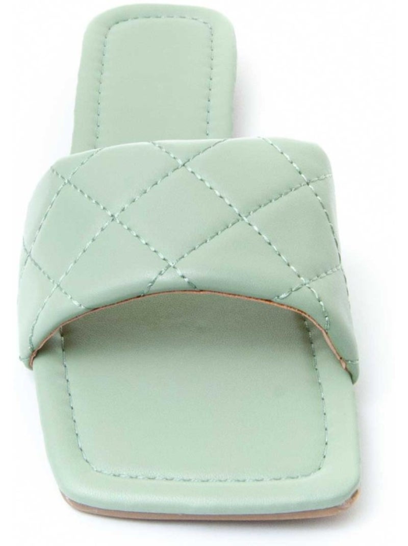 Platte Sandaal Synthetisch Materiaal Montevita Groen - Kiabi