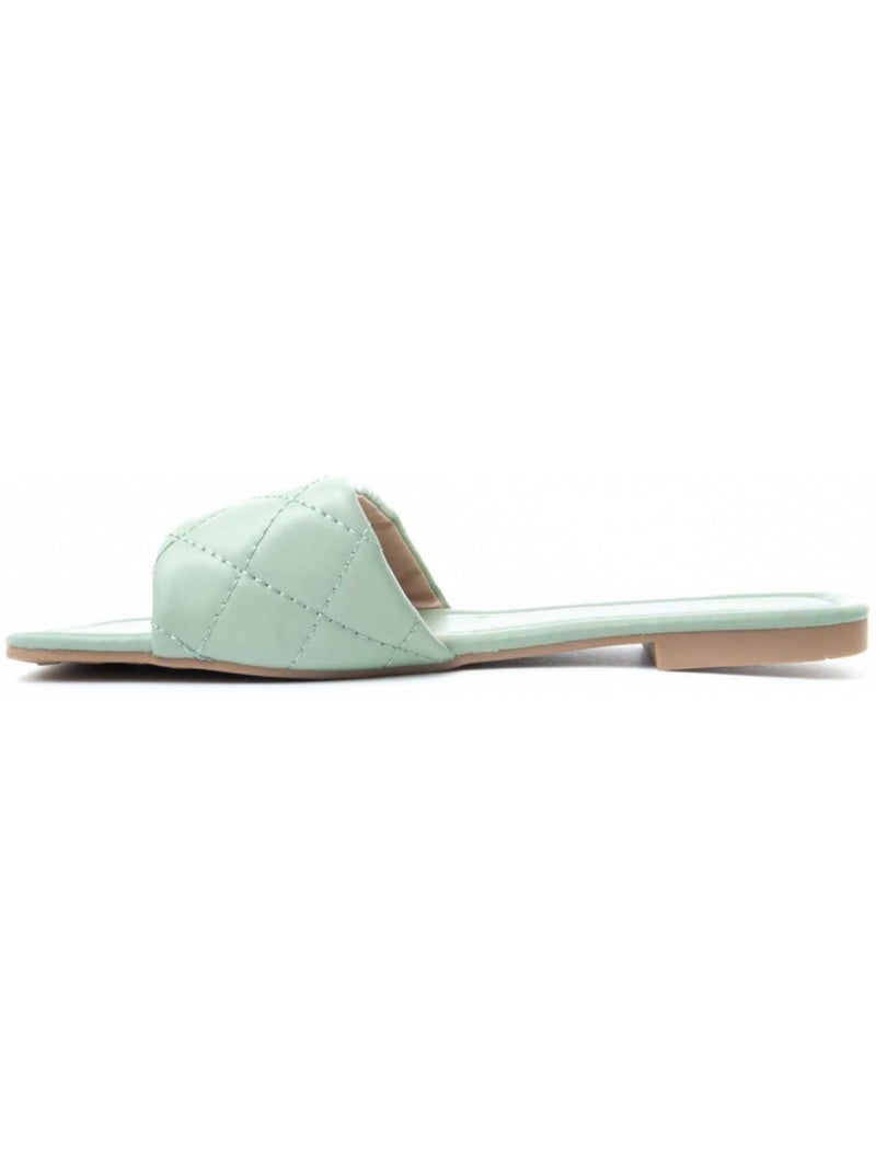 Platte Sandaal Synthetisch Materiaal Montevita Groen - Kiabi