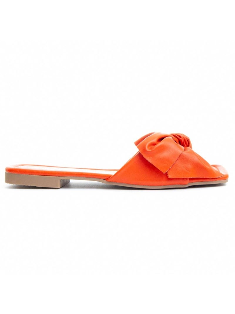 Platte Sandaal Synthetisch Materiaal Montevita Oranje - Kiabi