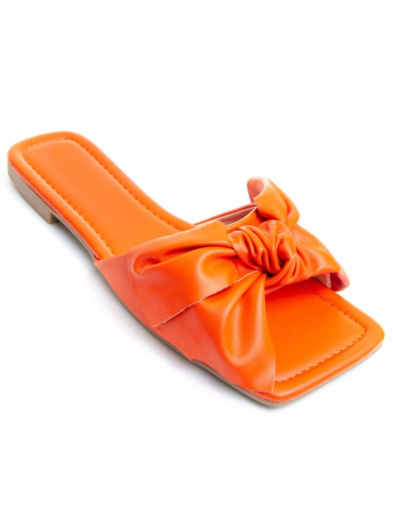 Platte Sandaal Synthetisch Materiaal Montevita Oranje - Kiabi