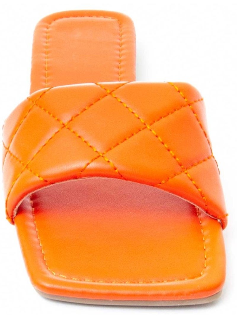 Platte Sandaal Synthetisch Materiaal Montevita Oranje - Kiabi