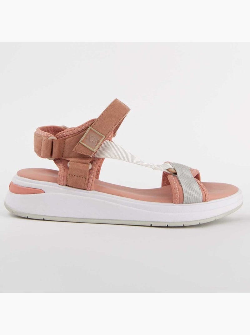 Platte Sandaal Synthetisch Materiaal Montevita Roze - Kiabi