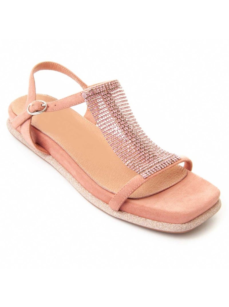 Platte Sandaal Synthetisch Materiaal Montevita Roze - Kiabi