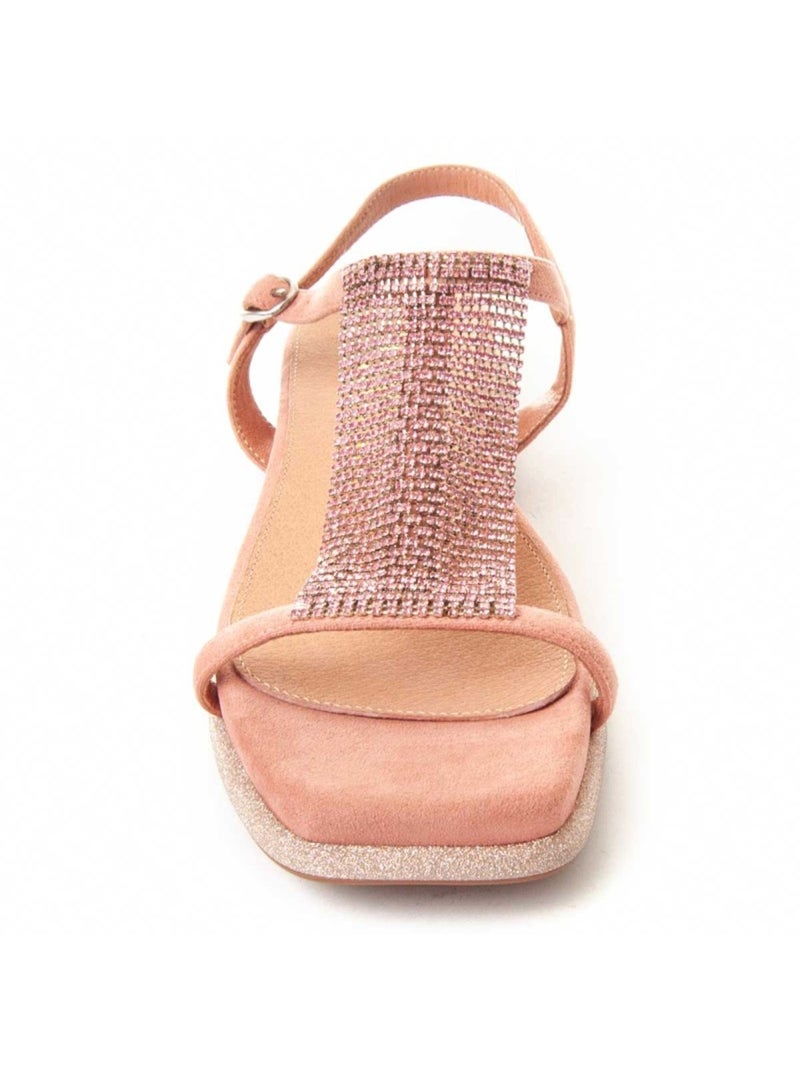 Platte Sandaal Synthetisch Materiaal Montevita Roze - Kiabi