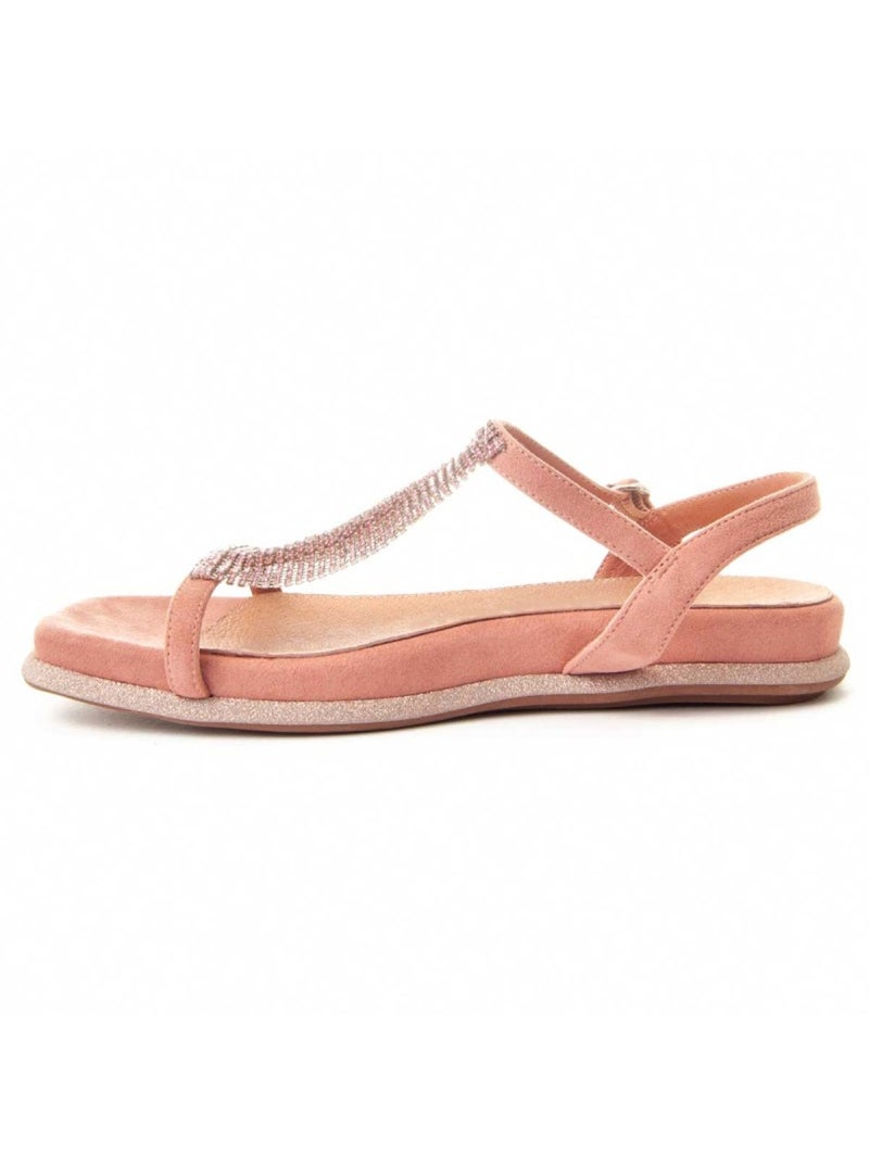 Platte Sandaal Synthetisch Materiaal Montevita Roze - Kiabi