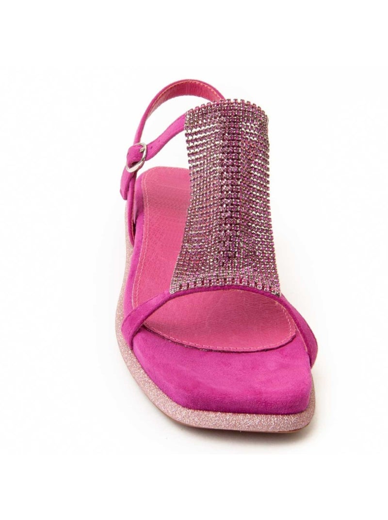 Platte Sandaal Synthetisch Materiaal Montevita Roze - Kiabi