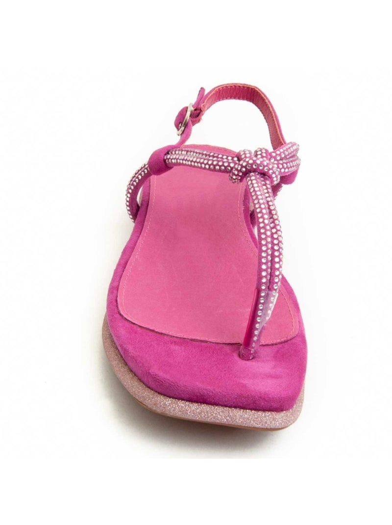 Platte Sandaal Synthetisch Materiaal Montevita Roze - Kiabi