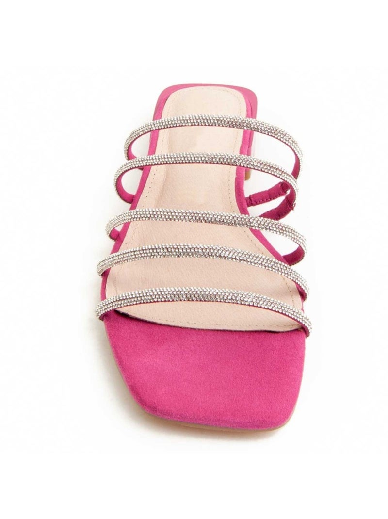 Platte Sandaal Synthetisch Materiaal Montevita Roze - Kiabi