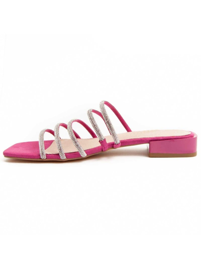 Platte Sandaal Synthetisch Materiaal Montevita Roze - Kiabi