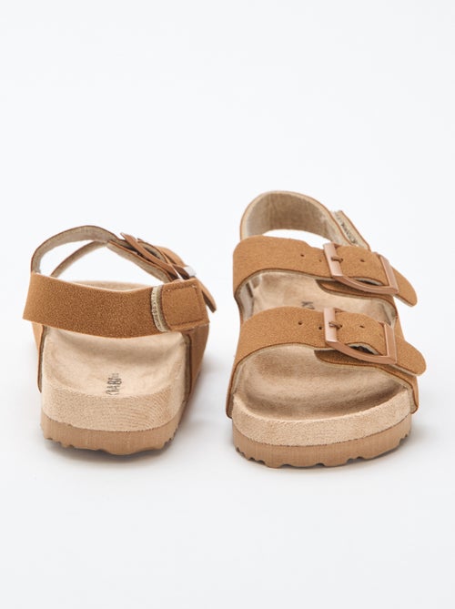 Platte sandalen in suèdine - Kiabi