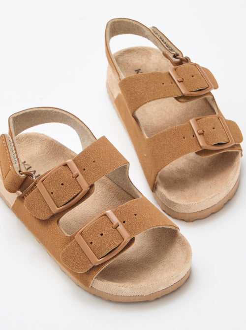 Platte sandalen in suèdine - Kiabi