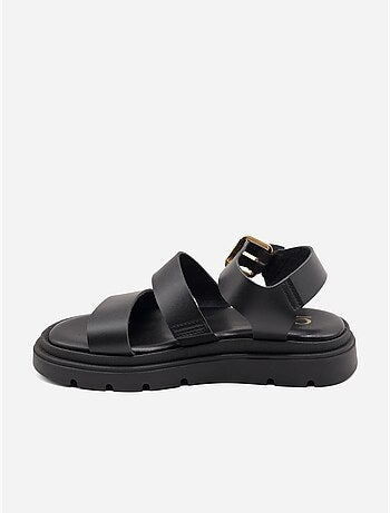 Platte sandalen kruisband