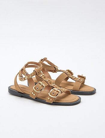 Platte sandalen met bandjes