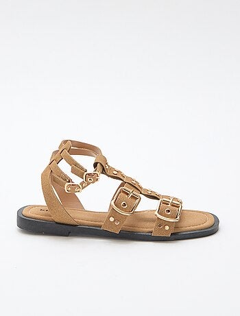 Platte sandalen met bandjes