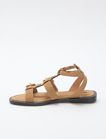 Platte sandalen met bandjes