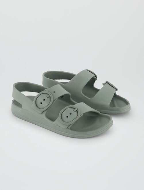 Platte sandalen met dubbel riempje - Kiabi