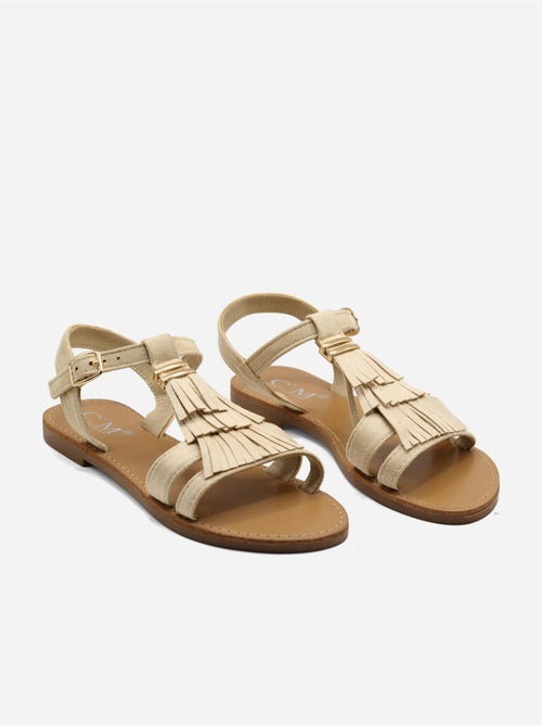 Platte sandalen met franjes - Kiabi Platte sandalen met franjes - Kiabi