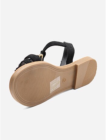 Platte sandalen met franjes