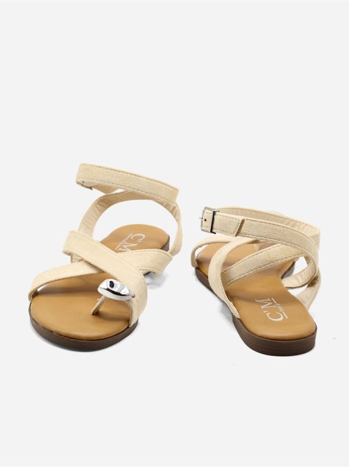 Platte sandalen met gekruiste bandjes - Kiabi Platte sandalen met gekruiste bandjes - Kiabi
