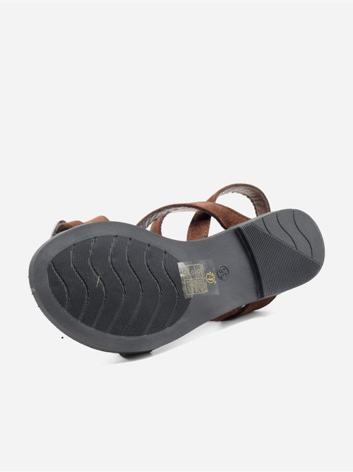 Platte sandalen met gekruiste bandjes - Kiabi Platte sandalen met gekruiste bandjes - Kiabi