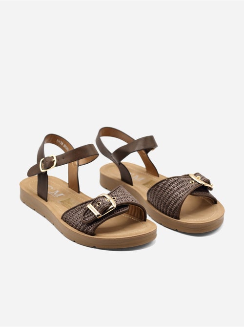 Platte sandalen met gesp - Kiabi Platte sandalen met gesp - Kiabi