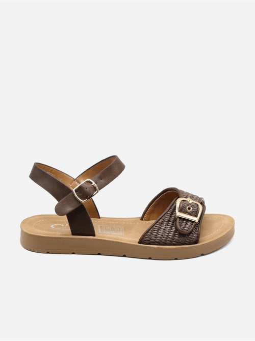 Platte sandalen met gesp - Kiabi Platte sandalen met gesp - Kiabi