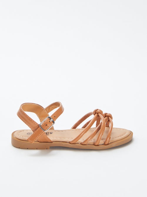 Platte sandalen met gevlochten bandjes - Kiabi