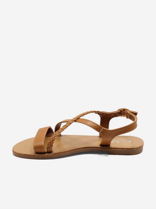 Platte sandalen met gevlochten bandjes - Kiabi Platte sandalen met gevlochten bandjes - Kiabi