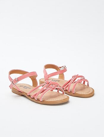 Platte sandalen met gevlochten bandjes