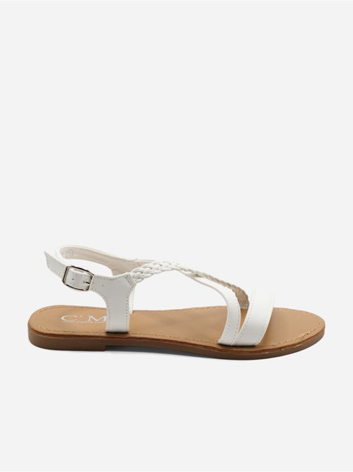 Platte sandalen met gevlochten bandjes - Kiabi Platte sandalen met gevlochten bandjes - Kiabi