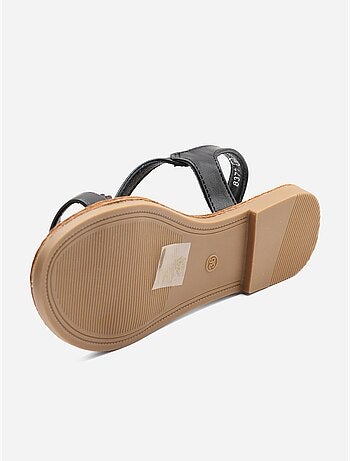 Platte sandalen met gevlochten bandjes