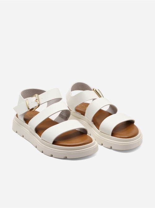 Platte sandalen met meerdere bandjes - Kiabi Platte sandalen met meerdere bandjes - Kiabi