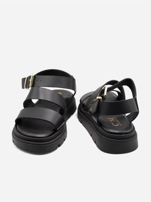 Platte sandalen met meerdere bandjes - Kiabi Platte sandalen met meerdere bandjes - Kiabi