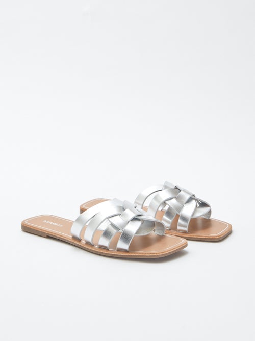 Platte sandalen met meerdere riempjes - Kiabi
