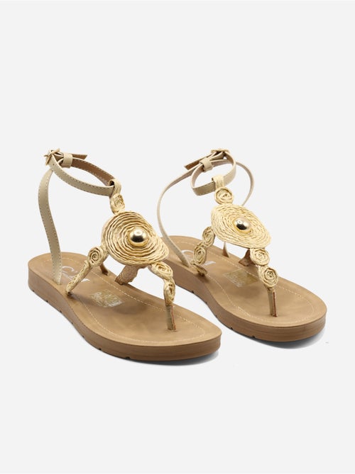 Platte sandalen met parelversieringen - Kiabi Platte sandalen met parelversieringen - Kiabi