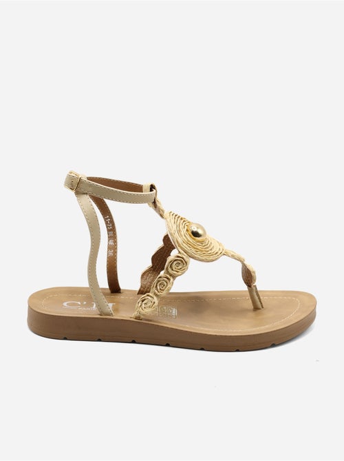 Platte sandalen met parelversieringen - Kiabi Platte sandalen met parelversieringen - Kiabi