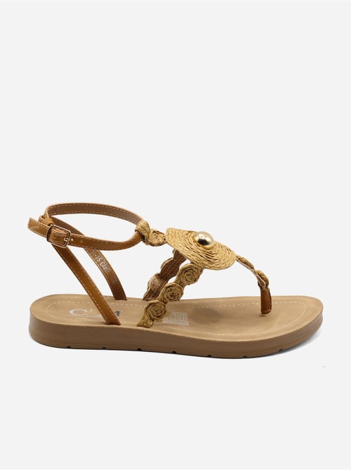 Platte sandalen met parelversieringen - Kiabi Platte sandalen met parelversieringen - Kiabi