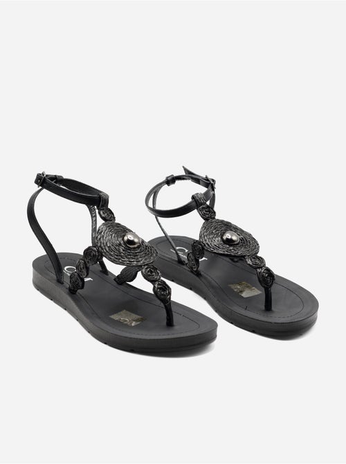 Platte sandalen met parelversieringen - Kiabi Platte sandalen met parelversieringen - Kiabi