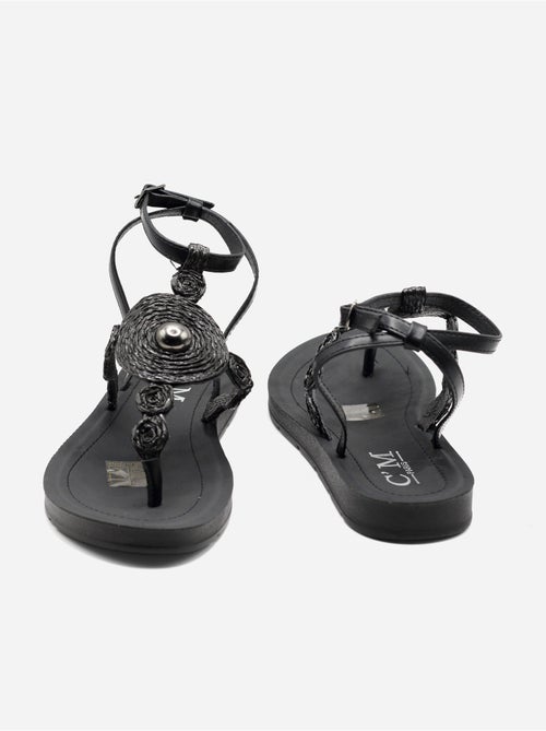 Platte sandalen met parelversieringen - Kiabi Platte sandalen met parelversieringen - Kiabi