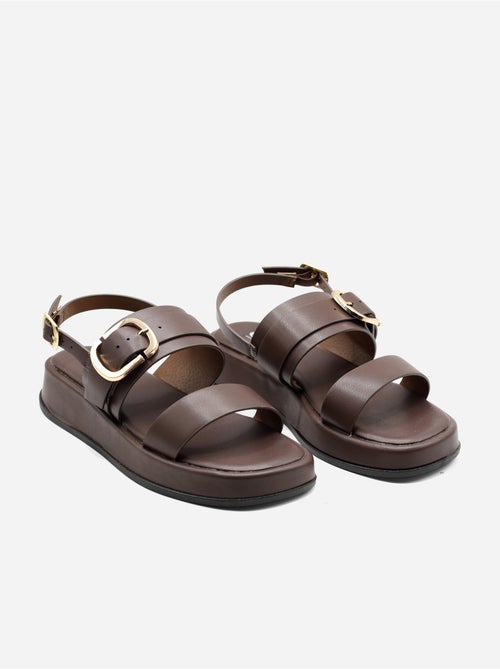 Platte sandalen met plateauzool - Kiabi Platte sandalen met plateauzool - Kiabi