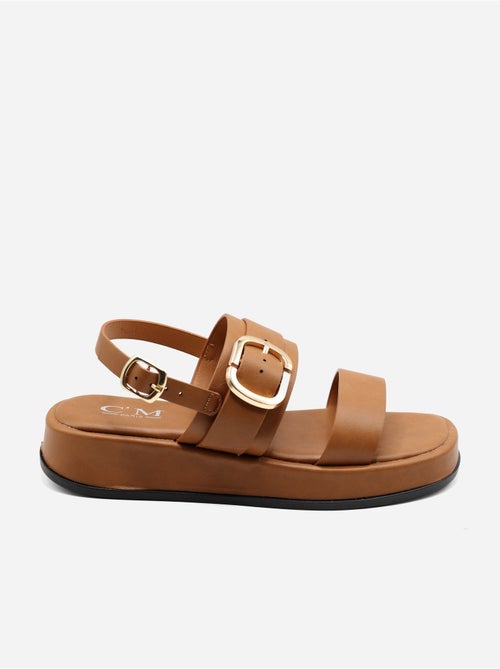 Platte sandalen met plateauzool - Kiabi Platte sandalen met plateauzool - Kiabi