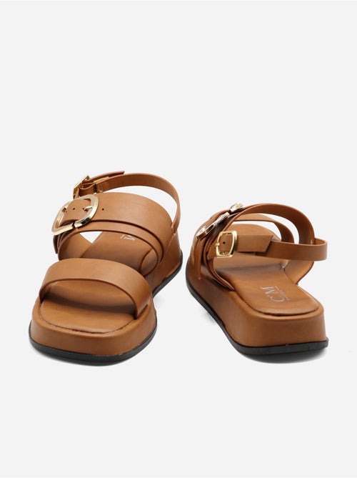 Platte sandalen met plateauzool - Kiabi Platte sandalen met plateauzool - Kiabi