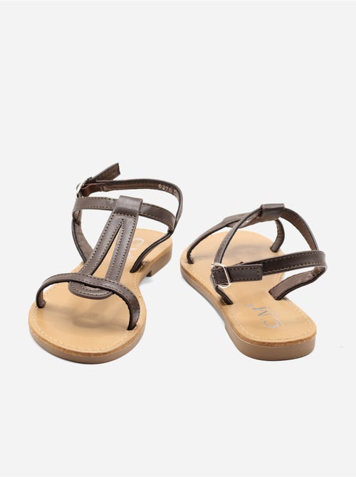 Platte sandalen met riempje en gesp - Kiabi Platte sandalen met riempje en gesp - Kiabi
