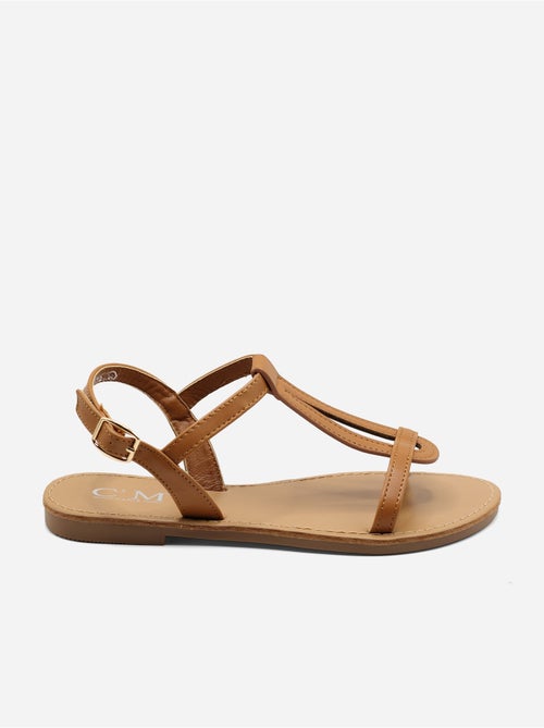 Platte sandalen met riempje en gesp - Kiabi Platte sandalen met riempje en gesp - Kiabi