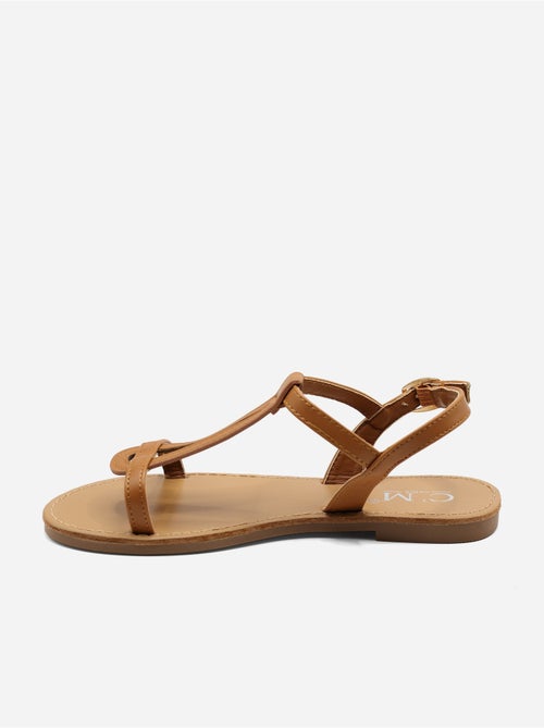 Platte sandalen met riempje en gesp - Kiabi Platte sandalen met riempje en gesp - Kiabi
