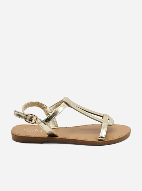 Platte sandalen met riempje en gesp - Kiabi Platte sandalen met riempje en gesp - Kiabi
