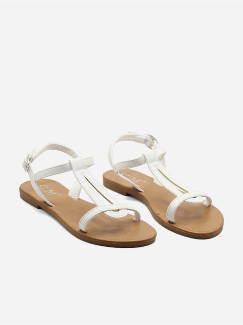 Platte sandalen met riempje en gesp - Kiabi Platte sandalen met riempje en gesp - Kiabi